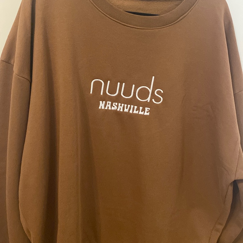NWOT Nuuds Nashville chocolate sweatshirt